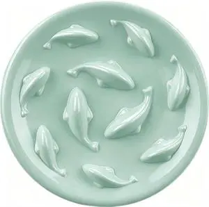 Slow Feeder Bowl for Cats and Small Dogs,Cilkus Fish Pool Design, Fun Interactive Bloat Stop Puzzle Feeder Bowl Healthy Eating Diet Made of Melamine Food Grade Material Dishwasher Safe (Green) Slow Feeder Bowl for Cats and Small Dogs,Cilkus Fish Pool Design, Fun Interactive Bloat Stop Puzzle Feeder Bowl Healthy Eating Diet Made of Melamine Food Grade Material Dishwasher Safe (Green)