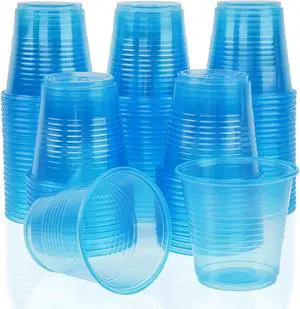3 oz Blue Disposable Plastic Bathroom Cups, Mouthwash Cups for Cold Beverages, Party, Tasting (100) 3 oz Blue Disposable Plastic Bathroom Cups, Mouthwash Cups for Cold Beverages, Party, Tasting (100)