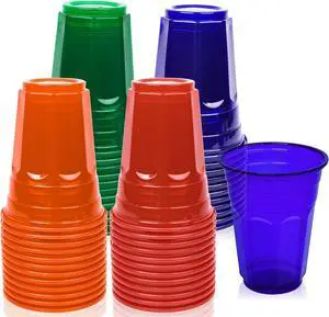 EcoDispose 48 Pack 16oz Colorful Reusable Plastic Cups | Stackable Spill Proof Party Cups, Dishwasher Safe, for Birthdays, Weddings, Camping, Pool, BBQ and Daily Use EcoDispose 48 Pack 16oz Colorful Reusable Plastic Cups | Stackable Spill Proof Party Cups, Dishwasher Safe, for Birthdays, Weddings, Camping, Pool, BBQ and Daily Use