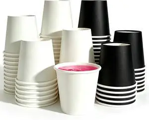 100 Pack 3 oz Bathroom Cups, BPA-Free Disposable Mouthwash Cups(2" Top Dia × 1.9" H × 1.4" Base), Stackable Leak-Proof Disposable Paper Cups for Rinsing, Espresso & Sampling(Black & White) 100 Pack 3 oz Bathroom Cups, BPA-Free Disposable Mouthwash Cups(2" Top Dia × 1.9" H × 1.4" Base), Stackable Leak-Proof Disposable Paper Cups for Rinsing, Espresso & Sampling(Black & White)