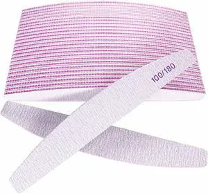 Nail Files (25 Pcs), 100/180 Grit Nail File Emery Board Bulk for Acrylic Nails and Natural Nails, Limas para Unas Acrilicas Profesional Pack Filers for Gel Nail Double Sided Manicure Curved Gray Nail Files (25 Pcs), 100/180 Grit Nail File Emery Board Bulk for Acrylic Nails and Natural Nails, Limas para Unas Acrilicas Profesional Pack Filers for Gel Nail Double Sided Manicure Curved Gray