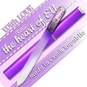 GLADZY 3D Czech Glass Nail File with Case Crystal Nail File for Natural Nails, Double Sided Etched Surface, Comfort 3D Grip Handle, Professional Manicure Tool, Ethically Made in EU GLADZY 3D Czech Glass Nail File with Case Crystal Nail File for Natural Nails, Double Sided Etched Surface, Comfort 3D Grip Handle, Professional Manicure Tool, Ethically Made in EU
