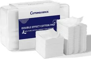 Square Cotton Pads for Face (475 Count) - 100% Pure Cotton, Soft Lint-Free Makeup Remover Pads for Facial and Eye Use, Double-Sided Design to Save Water and Hypoallergenic (75 Thick & 400 Ultra-Thin) Square Cotton Pads for Face (475 Count) - 100% Pure Cotton, Soft Lint-Free Makeup Remover Pads for Facial and Eye Use, Double-Sided Design to Save Water and Hypoallergenic (75 Thick & 400 Ultra-Thin)