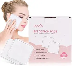 200-Count Eye Cotton Pads 100% Cotton Ultra Soft Square Cotton Pads, Spunlace Purely Physical Technology, Makeup Remover Pads for Facial Cleansing on All Skin Types 200-Count Eye Cotton Pads 100% Cotton Ultra Soft Square Cotton Pads, Spunlace Purely Physical Technology, Makeup Remover Pads for Facial Cleansing on All Skin Types