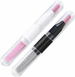 Ceramic Pusher Files for Nails, Manicure Fingernail Files with Cases, Professional Precision Filing Cuticle Remover, Manicure Stick, 2 Pieces (White & Black) Ceramic Pusher Files for Nails, Manicure Fingernail Files with Cases, Professional Precision Filing Cuticle Remover, Manicure Stick, 2 Pieces (White & Black)