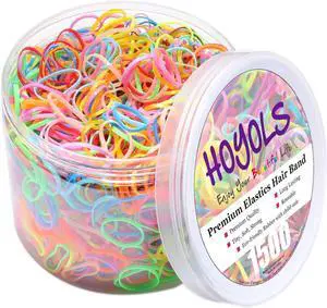 HOYOLS Hair Rubber Bands, 1500 Pcs Colorful Mini Elastic Hair Ties | Soft TPU Mini Elastics in Rainbow Colors, Gentle No-Pull Hold for Braids, Ponytails and Daily Styling for Women and Teens HOYOLS Hair Rubber Bands, 1500 Pcs Colorful Mini Elastic Hair Ties | Soft TPU Mini Elastics in Rainbow Colors, Gentle No-Pull Hold for Braids, Ponytails and Daily Styling for Women and Teens