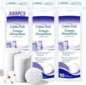 Round Cotton Pads for Face, 300 Count Cotton Rounds | Premium Cotton Rounds, Lint-Free Makeup Remover Pads, Suitable for & Eye & Facial Pads Cleansing Cotton Round Cotton Pads for Face, 300 Count Cotton Rounds | Premium Cotton Rounds, Lint-Free Makeup Remover Pads, Suitable for & Eye & Facial Pads Cleansing Cotton