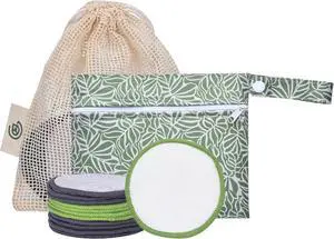 GREENZLA Reusable Makeup Remover Pads |12 Pack | Travel Set | 4 terry, 4 charcoal & 4 cotton pads | Travel pouch & laundry bag included GREENZLA Reusable Makeup Remover Pads |12 Pack | Travel Set | 4 terry, 4 charcoal & 4 cotton pads | Travel pouch & laundry bag included
