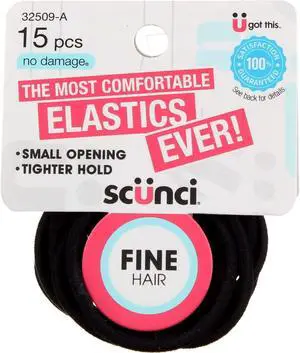 Scunci Fine Hair Elastics (Pack of 2) Scunci Fine Hair Elastics (Pack of 2)