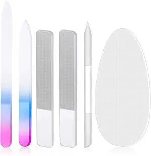 Zhehao 6 Pcs Glass Nail File and Nail Shiner Set Manicure, Blue Purple | Pedicure Glass File Buffer, cuticle Trimmer Nano Finger, nano Foot Scrubber Callus Remover, foot Care Pedicure Fingernails Zhehao 6 Pcs Glass Nail File and Nail Shiner Set Manicure, Blue Purple | Pedicure Glass File Buffer, cuticle Trimmer Nano Finger, nano Foot Scrubber Callus Remover, foot Care Pedicure Fingernails