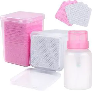 400pcs Nail Cotton Pads, 1 Pull-Off Pump-Style Bottle Suitable for Nail Care Wipes, Nail Cleaning Pads, Mascara Extension Glue Cleaning Wipes, and Nail Care Product Sets (Pink + White) 400pcs Nail Cotton Pads, 1 Pull-Off Pump-Style Bottle Suitable for Nail Care Wipes, Nail Cleaning Pads, Mascara Extension Glue Cleaning Wipes, and Nail Care Product Sets (Pink + White)