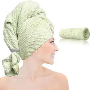 Chloven Large Microfiber Hair Towel Wrap for Women | Ultra Absorbent & Anti-Frizz Hair Drying Towel Quick-Dry Hair Turbans Wrap Towels for Women Curly Hair Bath Towel Alternative Chloven Large Microfiber Hair Towel Wrap for Women | Ultra Absorbent & Anti-Frizz Hair Drying Towel Quick-Dry Hair Turbans Wrap Towels for Women Curly Hair Bath Towel Alternative