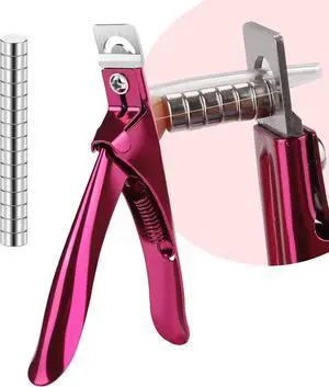 BEST CHOICE MAGNETS False Nail Clippers Stainless Steel with 15Pcs Magnets | Nail Cutter for Acrylic Nail, Nail Clippers with Small Magnets for Home Salon Nail Art (Pink) BEST CHOICE MAGNETS False Nail Clippers Stainless Steel with 15Pcs Magnets | Nail Cutter for Acrylic Nail, Nail Clippers with Small Magnets for Home Salon Nail Art (Pink)