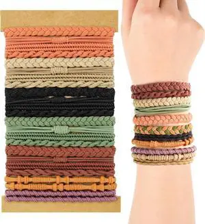 Boho Hair Ties for Women Girls, 24Pcs Bracelet Hair Ties No Damage Hair Bands for Thick Thin Hair Long Curly Hair Accessories (Style B) Boho Hair Ties for Women Girls, 24Pcs Bracelet Hair Ties No Damage Hair Bands for Thick Thin Hair Long Curly Hair Accessories (Style B)
