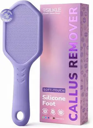 SILKLE Nano Glass Foot File - Foot Callus Remover for Feet & Foot Scrubber | Silicone Grip for Non-Slip Control - Foot Scrubber for Dead Skin, Heel Scraper for Cracked Heels & Foot Exfoliator - Purple SILKLE Nano Glass Foot File - Foot Callus Remover for Feet & Foot Scrubber | Silicone Grip for Non-Slip Control - Foot Scrubber for Dead Skin, Heel Scraper for Cracked Heels & Foot Exfoliator - Purple