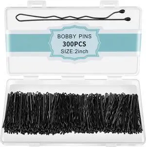 300 Pcs Bobby Pins Black, Hair Pins for Women Girls and Kids, Invisible Wave Hair clips Bulk with Storage box, Pain-Free Hairpins2 Inch Black 300 Pcs Bobby Pins Black, Hair Pins for Women Girls and Kids, Invisible Wave Hair clips Bulk with Storage box, Pain-Free Hairpins2 Inch Black