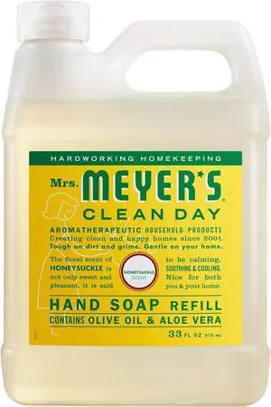 Mrs. Meyer's Clean Day Liquid Hand Soap Refill, Honeysuckle, 33 Oz Mrs. Meyer's Clean Day Liquid Hand Soap Refill, Honeysuckle, 33 Oz