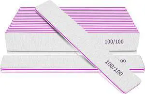 Heavy Duty Nail Files 100/100 Grit Nail Files for Gel Nails Professional Strong Nail Filer Manicure Styling Tools for Salon Use Heavy Duty Nail Files 100/100 Grit Nail Files for Gel Nails Professional Strong Nail Filer Manicure Styling Tools for Salon Use
