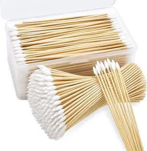500pcs Pointed Cotton Swabs with Storage Case, 6 inch Precision Gun Cleaning Swabs, Lint Free Bamboo Handle Long Cotton Swabs for Gun Cleaning, Makeup & Electronics 500pcs Pointed Cotton Swabs with Storage Case, 6 inch Precision Gun Cleaning Swabs, Lint Free Bamboo Handle Long Cotton Swabs for Gun Cleaning, Makeup & Electronics