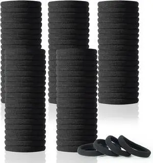 100PCS AOHIEDI No Damage Hair Ties for Women Girls, Elastic Hair Bands for All Hair Types, Thick or Thin, Ponytail Holders are Easy to Remove and Don't get Tangled, Upgrade, Black 100PCS AOHIEDI No Damage Hair Ties for Women Girls, Elastic Hair Bands for All Hair Types, Thick or Thin, Ponytail Holders are Easy to Remove and Don't get Tangled, Upgrade, Black