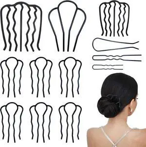 12 Pieces Hair Side Combs Metal Hair Fork Clip French Twist Comb Updo Hair Stick, U-Shape Teeth Styling Tools Messy Bun Maker Vintage Hairstyle Hair Pins Hair Accessories for Women and Girls 12 Pieces Hair Side Combs Metal Hair Fork Clip French Twist Comb Updo Hair Stick, U-Shape Teeth Styling Tools Messy Bun Maker Vintage Hairstyle Hair Pins Hair Accessories for Women and Girls