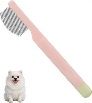 Dog Eye Comb for Small Dogs Cats Hamsters, Stainless Steel Dog Face Comb for Pet Facial & Paw Grooming, Round-Tip Arc Teeth, Puppy Flea Brush for Yorkie, Shih Tzu, Maltese Teddy, Mini Poodle Dog Eye Comb for Small Dogs Cats Hamsters, Stainless Steel Dog Face Comb for Pet Facial & Paw Grooming, Round-Tip Arc Teeth, Puppy Flea Brush for Yorkie, Shih Tzu, Maltese Teddy, Mini Poodle