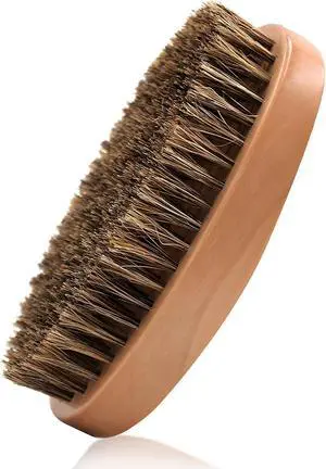 Boar Bristle Hair Beard Brush for Men - Small Soft Beard Brush, Pocket Travel Men's Wooden Mustache Brush Boar Bristle Hair Beard Brush for Men - Small Soft Beard Brush, Pocket Travel Men's Wooden Mustache Brush