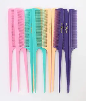 SHEON Cleopatra 8-1/2 inch Rattail Combs Extra Fine Tooth.Rat Tail Comb Model #441. Color Fresh Mix. 1 Dozen SHEON Cleopatra 8-1/2 inch Rattail Combs Extra Fine Tooth.Rat Tail Comb Model #441. Color Fresh Mix. 1 Dozen