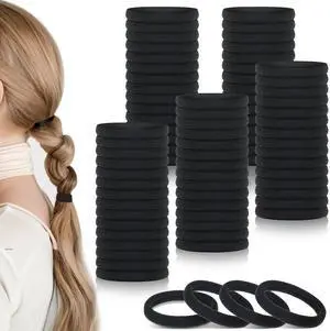 obeoby 100Pcs Hair Ties for Thick Hair, Seamless Elastic Ponytail Holders | Nylon Hair Ties,Bulk Black Hair Bands,Stretchy Hold, Gentle On Hair, For Daily Wear, Sports, Travel obeoby 100Pcs Hair Ties for Thick Hair, Seamless Elastic Ponytail Holders | Nylon Hair Ties,Bulk Black Hair Bands,Stretchy Hold, Gentle On Hair, For Daily Wear, Sports, Travel