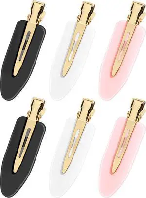 Amizo 6 Pcs Creaseless Flat Hair Clips for Makeup and Daily Beauty Routine | No Crease Design, No Bend Styling, Gold Metal Handles, Hold Bangs for Women and Girls, During Skin Care and Getting Ready Amizo 6 Pcs Creaseless Flat Hair Clips for Makeup and Daily Beauty Routine | No Crease Design, No Bend Styling, Gold Metal Handles, Hold Bangs for Women and Girls, During Skin Care and Getting Ready