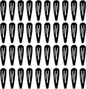 40 Pack Black 2 Inch Barrettes Women Metal Snap Hair Clips Accessories 40 Pack Black 2 Inch Barrettes Women Metal Snap Hair Clips Accessories