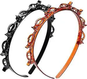 2 Pack Clip Headband Hairclip Headband Bangs Hairpin Braided Toothed Hairband 90s Curly Hair Accessories for Women Girls Black and Brown 2 Pack Clip Headband Hairclip Headband Bangs Hairpin Braided Toothed Hairband 90s Curly Hair Accessories for Women Girls Black and Brown