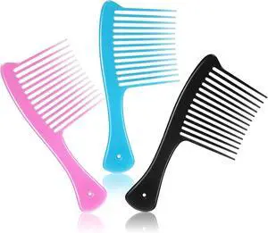3 Pieces Large Wide Tooth Comb Jumbo Rake Comb for Curls Wet Big Detangler Shower Thickened Salon 4c Hair Pick for Women and Men Hair Styling, Long, Straight, Wig, Dry, Mixed Colors 3 Pieces Large Wide Tooth Comb Jumbo Rake Comb for Curls Wet Big Detangler Shower Thickened Salon 4c Hair Pick for Women and Men Hair Styling, Long, Straight, Wig, Dry, Mixed Colors