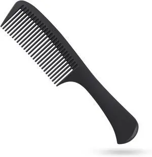 Large Detangling Comb With Professional Handle - Carbon Fiber, Cutting, Hairdressing, Styling, Round Tooth, Barber, Travel Hair Comb for Men and Women Large Detangling Comb With Professional Handle - Carbon Fiber, Cutting, Hairdressing, Styling, Round Tooth, Barber, Travel Hair Comb for Men and Women