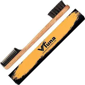 2-in-1 Beard Comb & Brush - Mustache & Beard Comb for Men. Handcrafted from Solid Wood, Buffalo Horn, and Cow Tail Hair. Comes in a Box, Perfect for Gifting. 2-in-1 Beard Comb & Brush - Mustache & Beard Comb for Men. Handcrafted from Solid Wood, Buffalo Horn, and Cow Tail Hair. Comes in a Box, Perfect for Gifting.