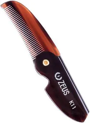 ZEUS Folding Mustache Comb for Men, Handmade Pocket Comb (Traditional) | Crafted to Tame Stray Hairs, Improve Precision, Reduce Snags & Deliver Daily Grooming Control with PocketReady Design (K11) ZEUS Folding Mustache Comb for Men, Handmade Pocket Comb (Traditional) | Crafted to Tame Stray Hairs, Improve Precision, Reduce Snags & Deliver Daily Grooming Control with PocketReady Design (K11)