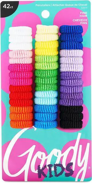 Goody Kids Ouchless Tiny Terry Ponytailers , Assorted Colors - Pain-Free Hair Accessories for Women, Girls, Babies and Teens - Perfect for Long Lasting Braids, Ponytails and More, 42 Count (Pack of 1) Goody Kids Ouchless Tiny Terry Ponytailers , Assorted Colors - Pain-Free Hair Accessories for Women, Girls, Babies and Teens - Perfect for Long Lasting Braids, Ponytails and More, 42 Count (Pack of 1)