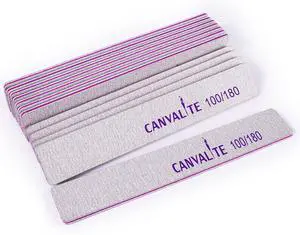 Canvalite 12pcs 100/180 Grit Coarse Nail Files for Acrylic Nails Professional Nail File Reusable Emery Board Nail Styling Tools for Home and Salon Use Canvalite 12pcs 100/180 Grit Coarse Nail Files for Acrylic Nails Professional Nail File Reusable Emery Board Nail Styling Tools for Home and Salon Use
