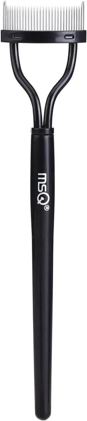 Eyelash Comb MSQ Eyelash Separator Tool Arc Designed Lash Brush Separator With Cover Lash Comb for Eye Makeup Brush Mascara Clump Remover Black (Includes a Mascara Wand) Eyelash Comb MSQ Eyelash Separator Tool Arc Designed Lash Brush Separator With Cover Lash Comb for Eye Makeup Brush Mascara Clump Remover Black (Includes a Mascara Wand)