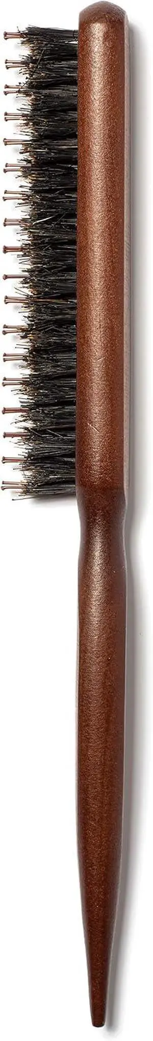 GranNaturals Boar & Nylon Bristle Styling Brush - Teasing Comb with Rat Tail Pick for Backcombing, Smoothing, Edge Control and Volume Creation GranNaturals Boar & Nylon Bristle Styling Brush - Teasing Comb with Rat Tail Pick for Backcombing, Smoothing, Edge Control and Volume Creation