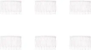 6 Pcs 14 Teeth Hair Side Comb Twist French Vintage 7x5 cm (Clear) | Style Hair Clips Pins Accessories Supplies for Women Bridal Wedding Halloween Veil Fine Long Curly Hair Decoration 6 Pcs 14 Teeth Hair Side Comb Twist French Vintage 7x5 cm (Clear) | Style Hair Clips Pins Accessories Supplies for Women Bridal Wedding Halloween Veil Fine Long Curly Hair Decoration