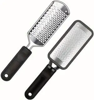 2 Pcs Foot Scraper, Foot File Callus Remover, Stainless Steel Foot Rasp, Professional Foot Scrubber Dead Skin Remover, Pedicure Foot Grater for at Home & Salon 2 Pcs Foot Scraper, Foot File Callus Remover, Stainless Steel Foot Rasp, Professional Foot Scrubber Dead Skin Remover, Pedicure Foot Grater for at Home & Salon