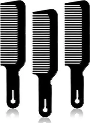 Boao 3 Pack Barber Flat Top Clipper Combs for Haircut,Black | Styling Tool for Fading Cuts, Fine Teeth for Clipper Control, Plastic with Handle Loop, For Salon and Home Haircuts Boao 3 Pack Barber Flat Top Clipper Combs for Haircut,Black | Styling Tool for Fading Cuts, Fine Teeth for Clipper Control, Plastic with Handle Loop, For Salon and Home Haircuts