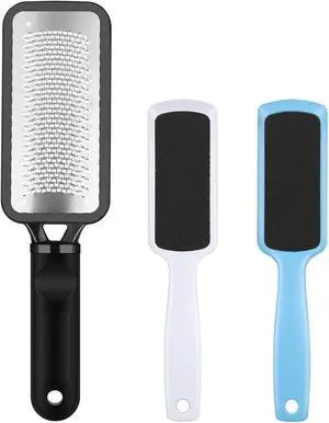3 Pcs Foot File Callus Remover, Stainless Steel Foot Rasp and Double Sided Heel Files Foot Scrubber for Dead Skin, Hard Cracked Heels & Rough Feet 3 Pcs Foot File Callus Remover, Stainless Steel Foot Rasp and Double Sided Heel Files Foot Scrubber for Dead Skin, Hard Cracked Heels & Rough Feet