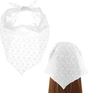 Ymapinc White Headscarf for Women's Hair, Bandana Headband Scarf for Women Hair Accessories(White 90% Cotton + 10% Polyester) Ymapinc White Headscarf for Women's Hair, Bandana Headband Scarf for Women Hair Accessories(White 90% Cotton + 10% Polyester)