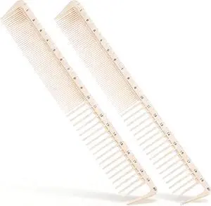 2PCS Hair Cutting Combs with Ruler Measurements, Anti-Static Professional Barber Comb for Salon, Hair Stylists and Barbers, Fine Cutting Combs 2PCS Hair Cutting Combs with Ruler Measurements, Anti-Static Professional Barber Comb for Salon, Hair Stylists and Barbers, Fine Cutting Combs
