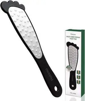 2 Sided Foot File Callus Remover Stainless Steel for Wet & Dry Skin | Professional Cheese Grater for Feet & Foot Rasp for Smooth Feet, Pedicure Tools for Feet, Gentle Foot Care at Home 2 Sided Foot File Callus Remover Stainless Steel for Wet & Dry Skin | Professional Cheese Grater for Feet & Foot Rasp for Smooth Feet, Pedicure Tools for Feet, Gentle Foot Care at Home