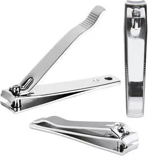 3pcs Large Beauticom Stainless Steel Curved Nail Clipper - Professional Ultra Sharp Sturdy Silver Finger Nail and Toe Nail Cutters for Acrylic Nails Grooming Manicure 3pcs Large Beauticom Stainless Steel Curved Nail Clipper - Professional Ultra Sharp Sturdy Silver Finger Nail and Toe Nail Cutters for Acrylic Nails Grooming Manicure