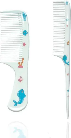 Baby Hair Comb Set,2 Piece Small Cute Hair Combs,Mini Hair Combs Set Toddler Comb for Girls Boys Kids Fine Tooth Rat Tail Combs Doll Comb Gift For All Hair Types (Blue) Baby Hair Comb Set,2 Piece Small Cute Hair Combs,Mini Hair Combs Set Toddler Comb for Girls Boys Kids Fine Tooth Rat Tail Combs Doll Comb Gift For All Hair Types (Blue)