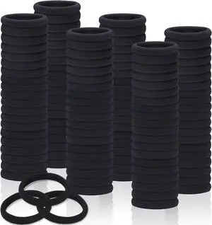 150 Pcs Seamless Elastic Hair Ties No Damage for Thick & Thin Hair, Ponytail Holders, Elastics, Soft Pony Tails Bands for Women, All Black 150 Pcs Seamless Elastic Hair Ties No Damage for Thick & Thin Hair, Ponytail Holders, Elastics, Soft Pony Tails Bands for Women, All Black
